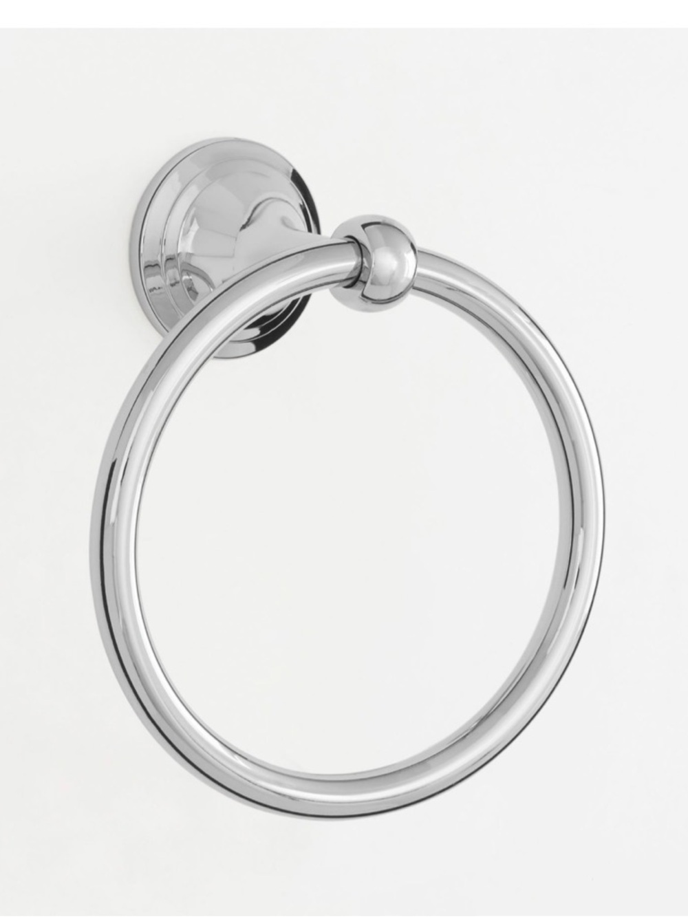 Pottery Barn Mercer wall hook and Towel Ring Chrome